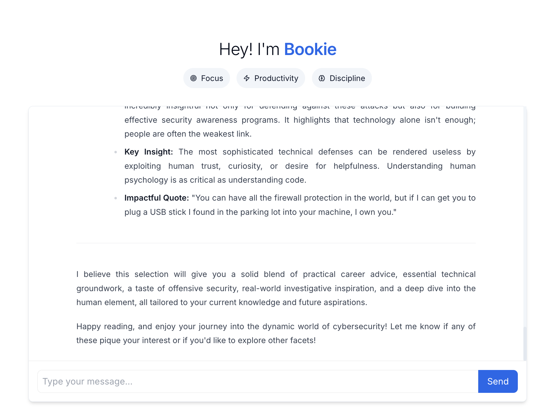 Bookie Chatbot - 1